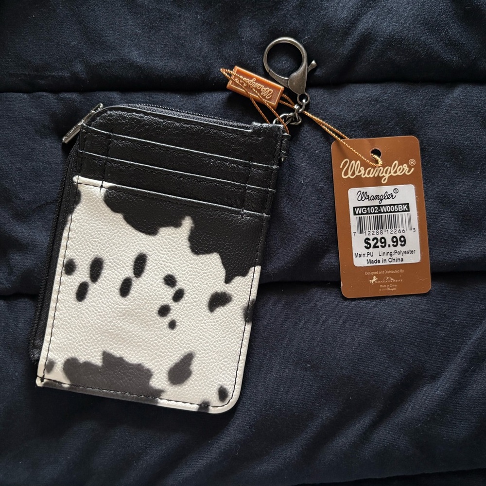 Wrangler Black Leather Card Holder